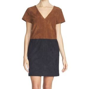 Black and Brown Suede Dress